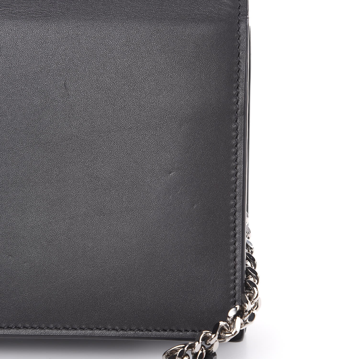 Saint Laurent Smooth Calfskin Classic Monogram Kate Tassel Chain Wallet Asphalt 11 of 13