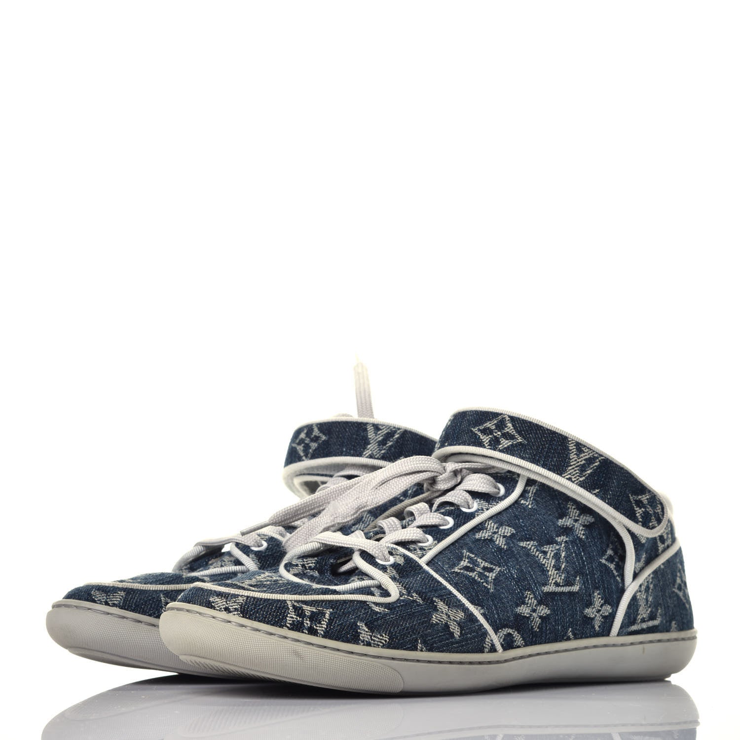 Louis Vuitton Monogram Denim Acapulco Sneakers 37 Blue 3 of 9