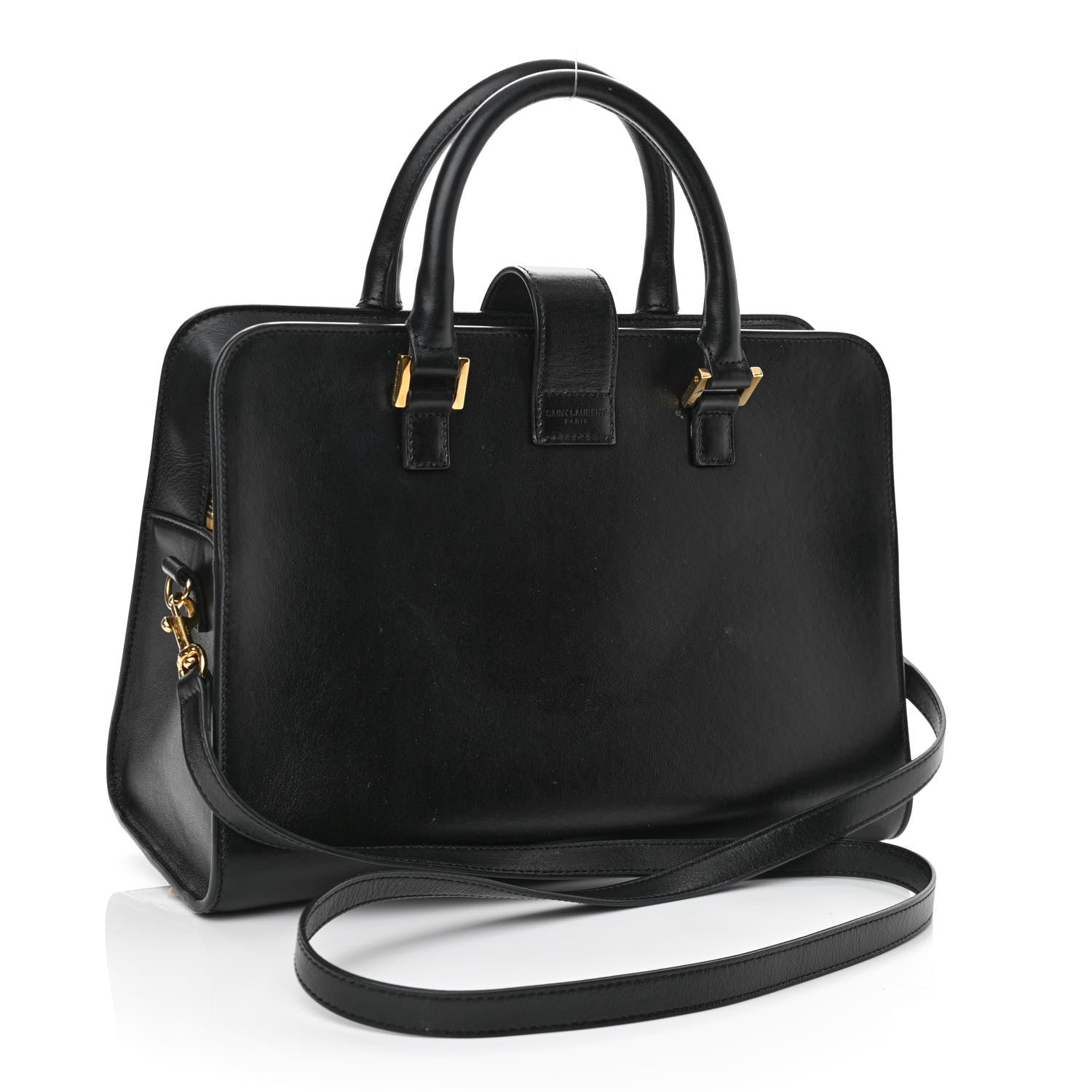 Saint Laurent Smooth Calfskin Small Monogram Cabas Black 3 of 11