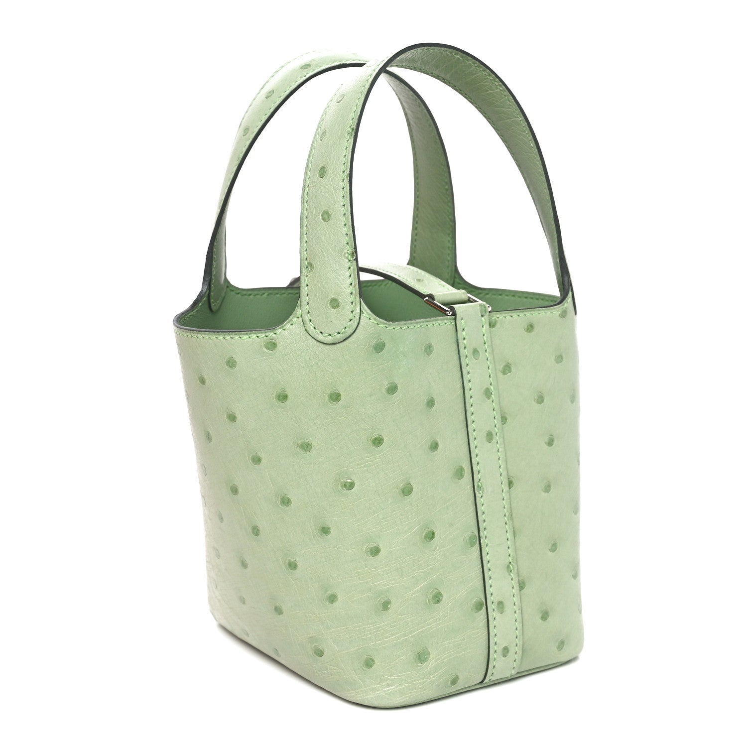 Hermes Ostrich Micro Picotin Lock Vert Criquet 3 of 10