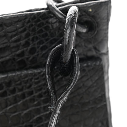 Nancy Gonzalez Crocodile Fringe Crossbody Bag Black 8 of 9