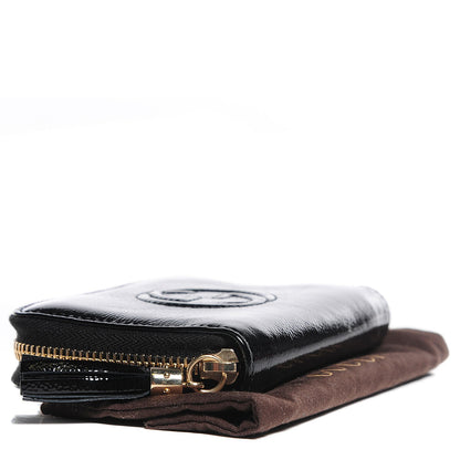 Gucci Patent Soho Compact Disco Zip Around Wallet Black 4 of 7