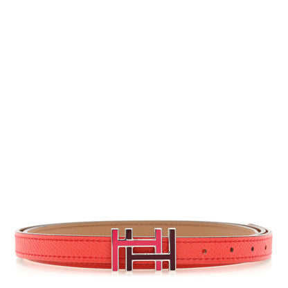 Hermes Swift Epsom Lacquered Metal 13mm Au Carre Double H Belt 70 28 Chai Rose Jaipur 1 of 4