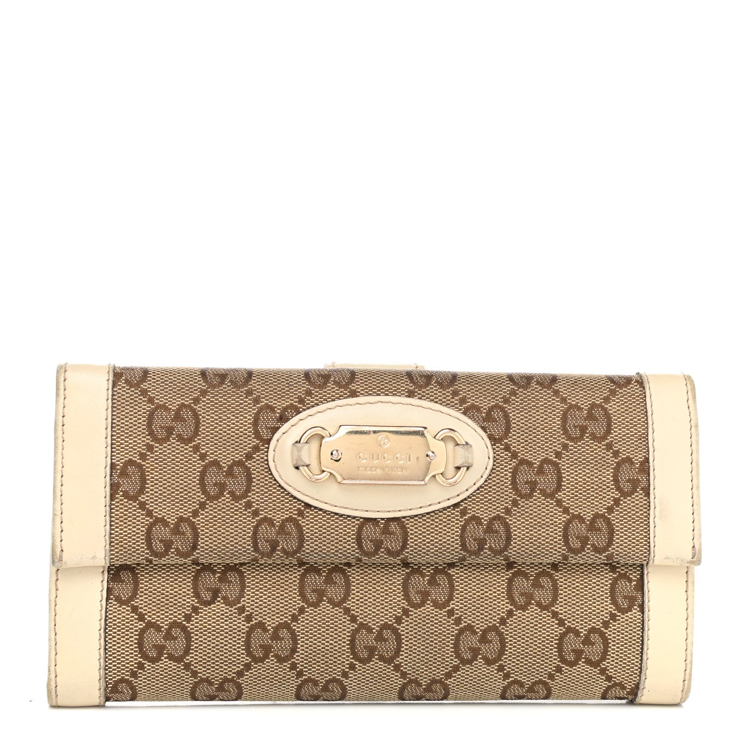 Gucci Monogram Continental Flap Wallet Off White 1 of 17