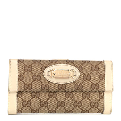 Gucci Monogram Continental Flap Wallet Off White 1 of 17