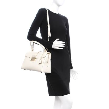 Christian Dior Grained Calfskin Top Handle Flap White 2 of 18