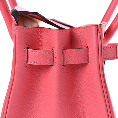 Hermes Epsom Horseshoe Birkin 30 Rose Azalee Jaune D'or 15 of 33