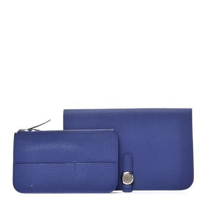 Hermes Togo Dogon Duo Wallet Bleu Electrique 3 of 12