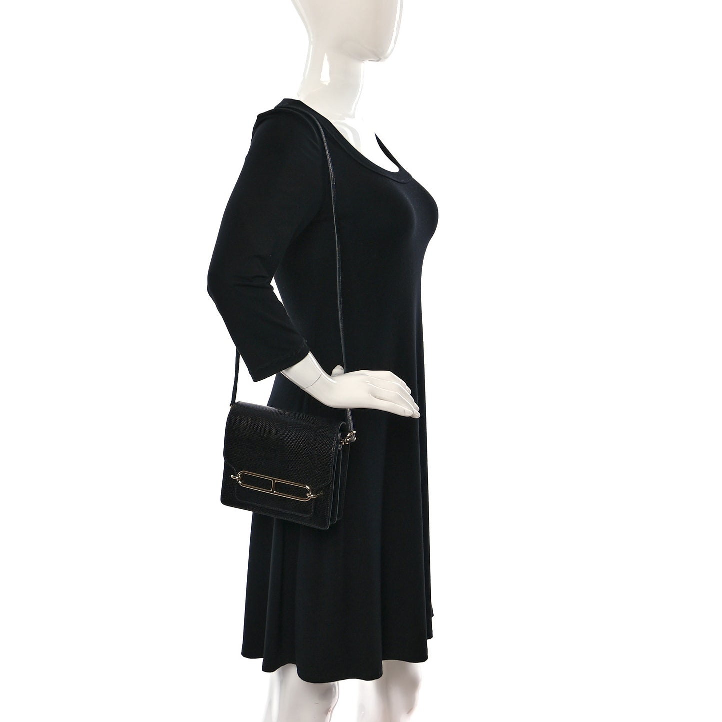 Lizard Mini Sac Roulis Black