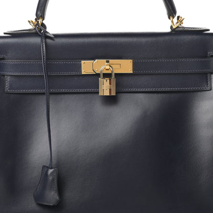 Hermes Box Kelly Retourne 32 Indigo 8 of 14