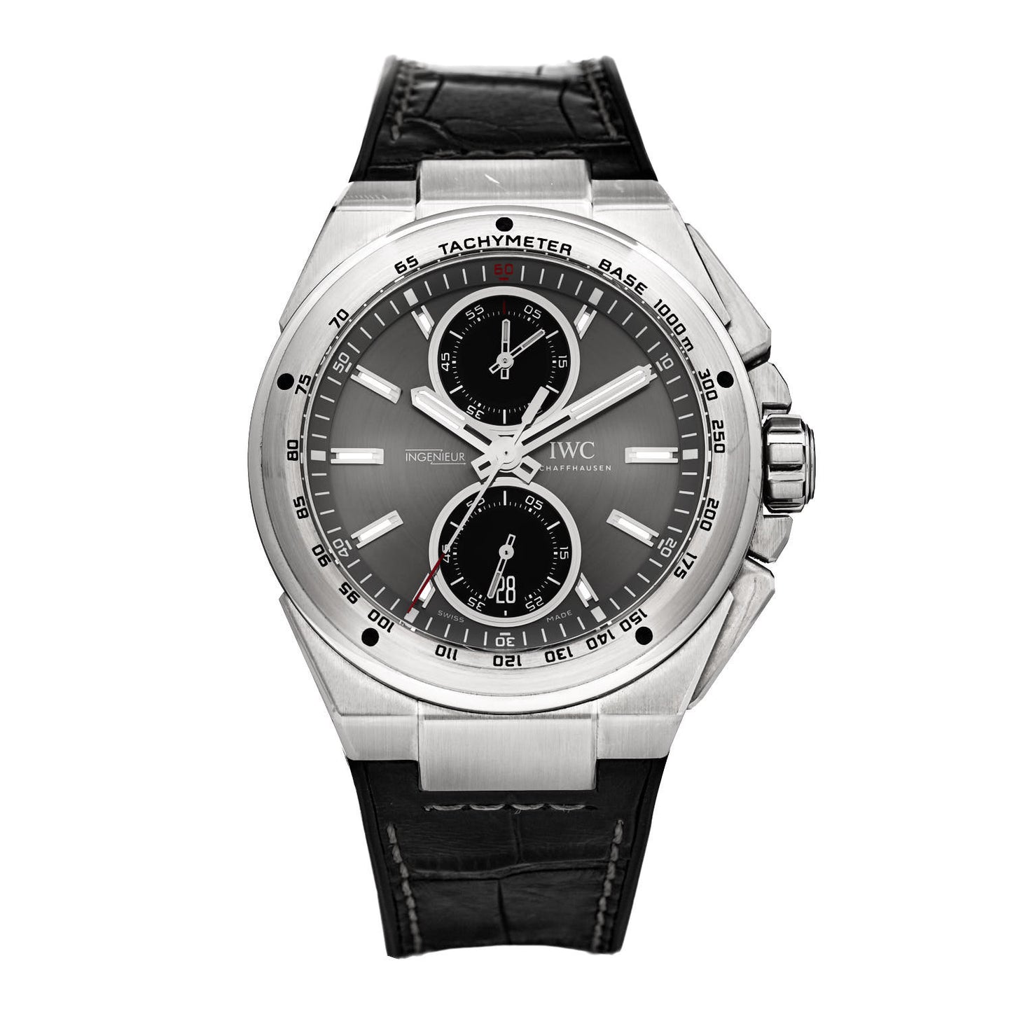 Stainless Steel Fabric 45mm Ingenieur Chronograph Automatic Watch Grey IW378507