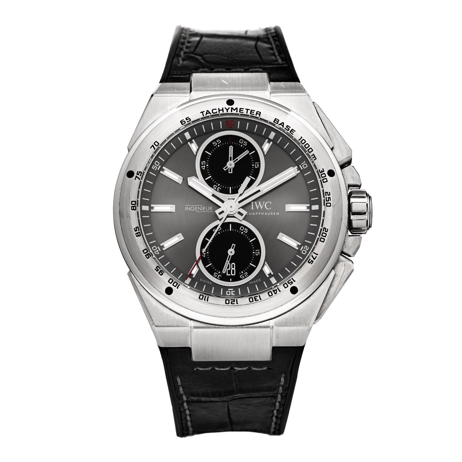 IWC Stainless Steel Fabric 45mm Ingenieur Chronograph Automatic Watch Grey IW378507 1 of 6