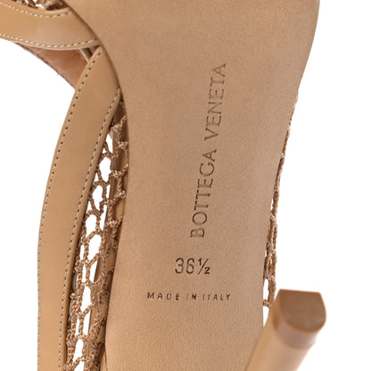 Bottega Veneta Mesh Nappa Chunky Chain Sandals 36.5 Beige Pony 6 of 7