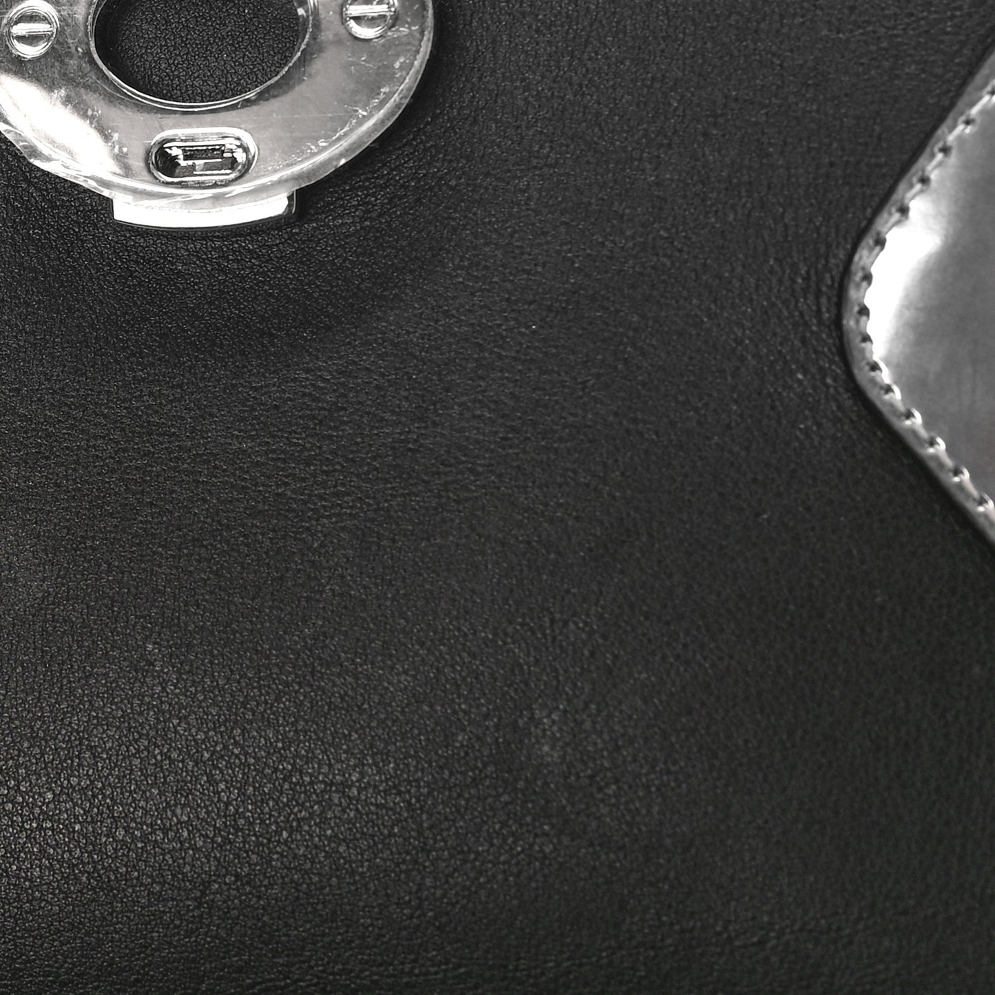 Metallic Patent Smooth Calfskin Small Tri-Color Be Dior Flap Black Silver