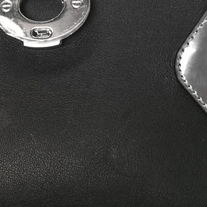 Christian Dior Metallic Patent Smooth Calfskin Small Tri-Color Be Dior Flap Black Silver 7 of 9