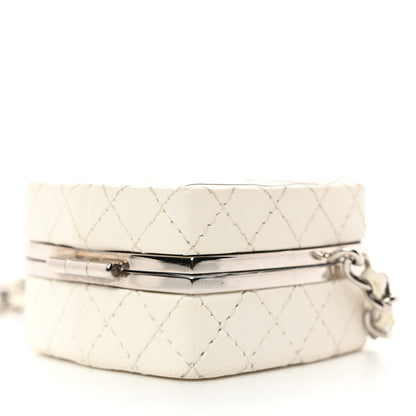 Chanel Goatskin Quilted Clutch With Chain White 10 of 10