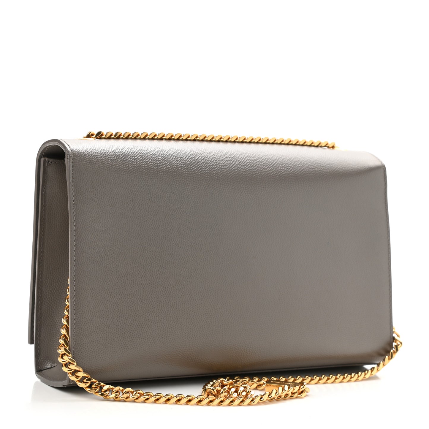 Grain De Poudre Medium Classic Monogram Kate Satchel Earth Grey