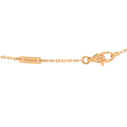 Van Cleef & Arpels 18K Rose Gold Carnelian Sweet Alhambra Heart Pendant Necklace 3 of 3