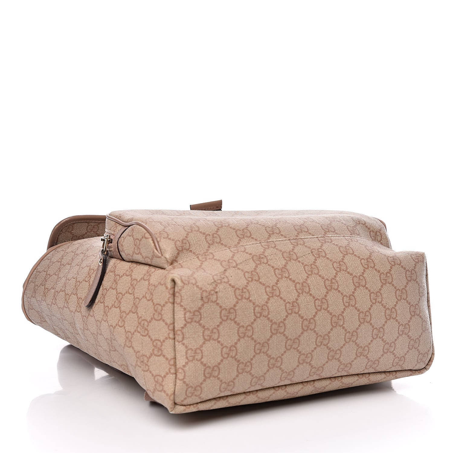 Gucci GG Supreme Monogram Medium Single Buckle Rucksack Backpack Beige 4 of 26