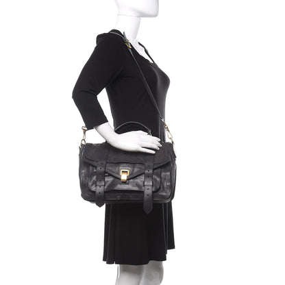 Proenza Schouler Lambskin Medium PS1 Satchel Navy 2 of 15