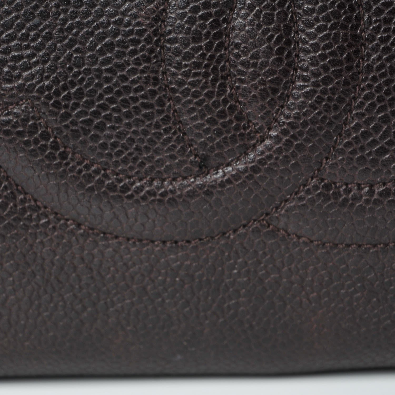 Chanel Caviar Timeless CC Cosmetic Pouch Brown 12 of 17