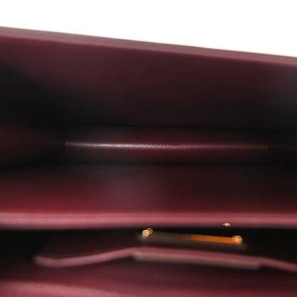 Salvatore Ferragamo Calfskin Thalia Flap Shoulder Bag Wine 5 of 9