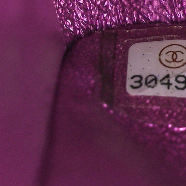 Chanel Iridescent Lambskin Quilted Medium Double Flap Purple 7 of 10