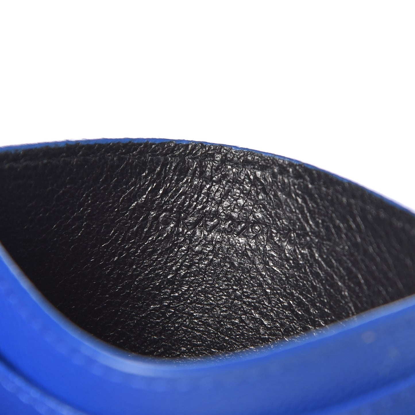 Grain De Poudre Matelasse Monogram Credit Card Case Blue Majorelle
