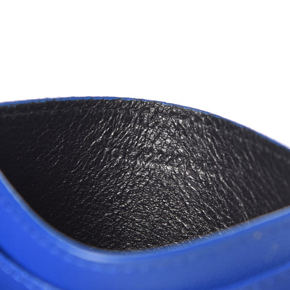 Saint Laurent Grain De Poudre Matelasse Monogram Credit Card Case Blue Majorelle 8 of 8