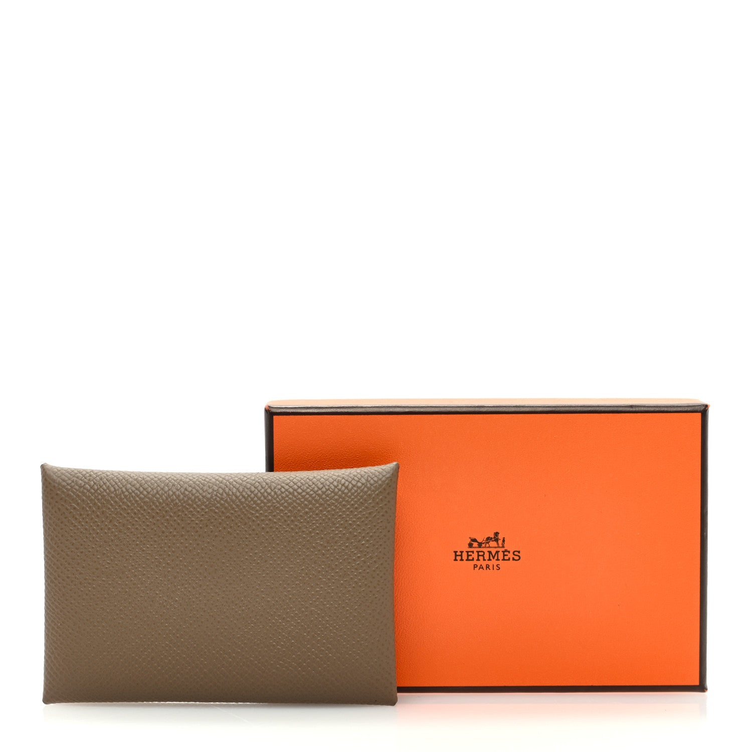 Hermes Epsom Calvi Card Case Etoupe 8 of 8