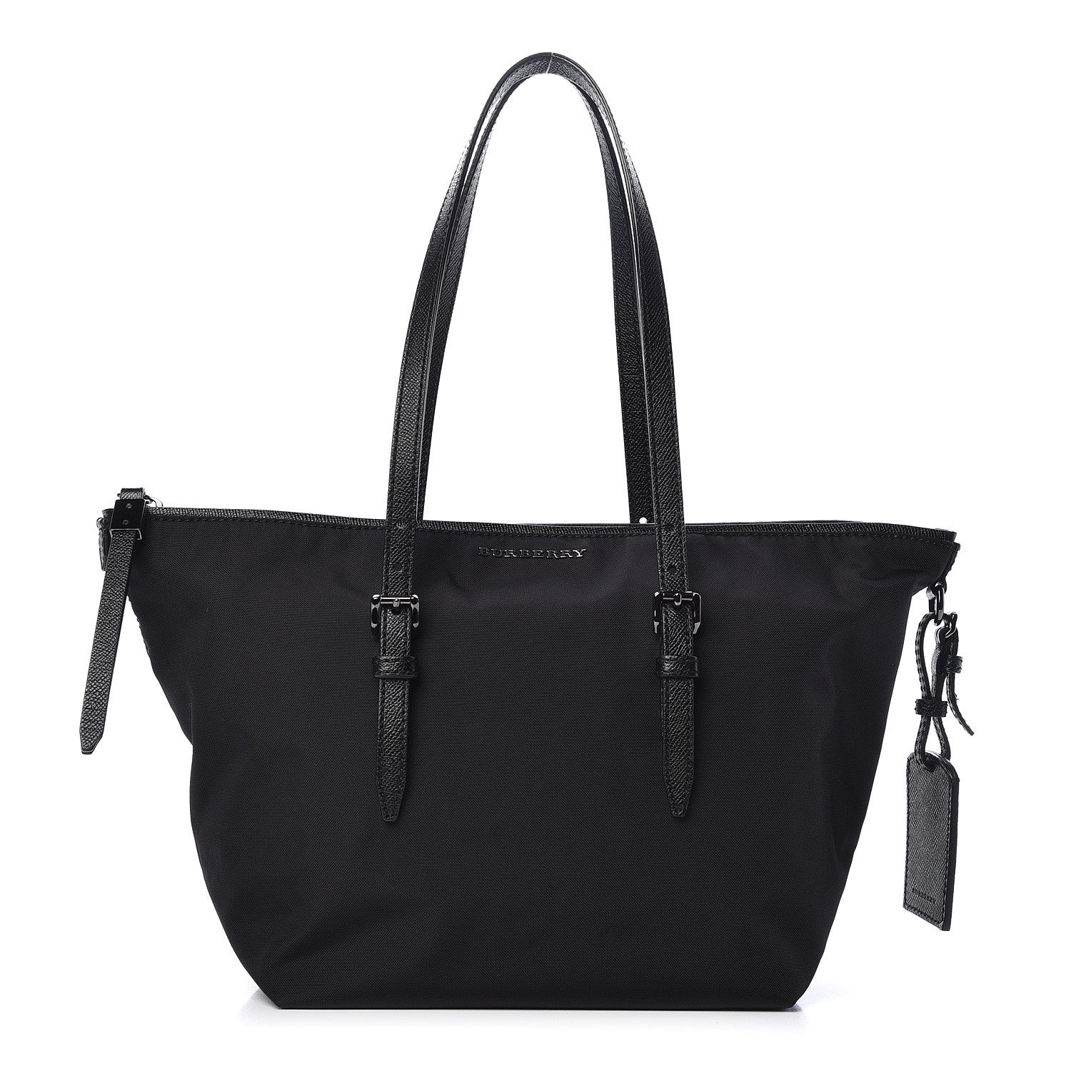Burberry London Grainy Calfskin Nylon Small Tote Black 1 of 10