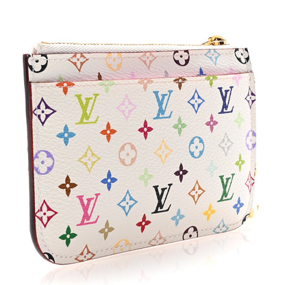 Louis Vuitton Monogram Multicolor Key Pouch White Litchi 3 of 7