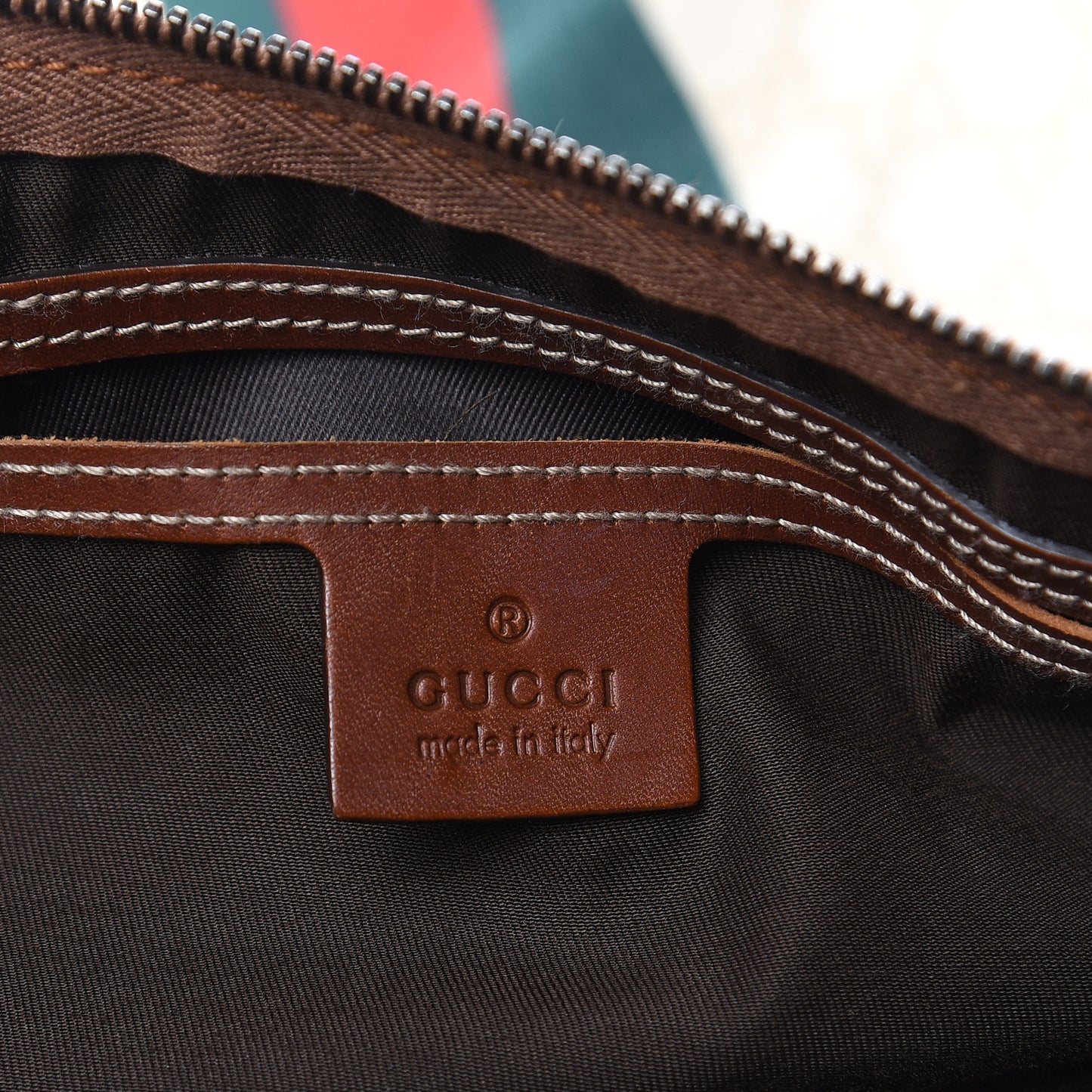GG Plus Monogram Web Stripe Large Carry On Duffle Tan