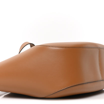 Prada City Calfskin Metal Triangle Logo Tote Caramel 9 of 10