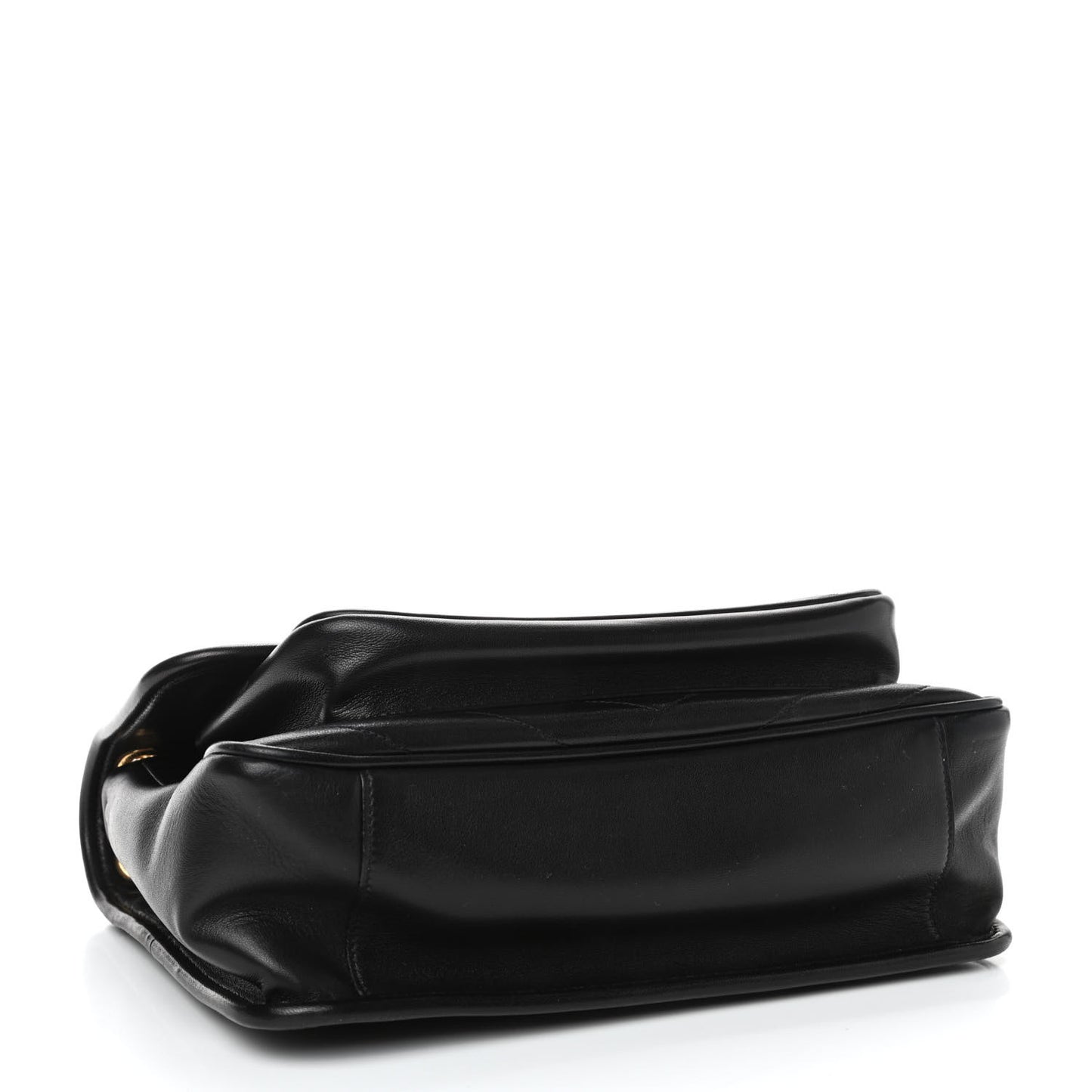 Lambskin Matelasse Monogram Medium Niki Chain Satchel Black