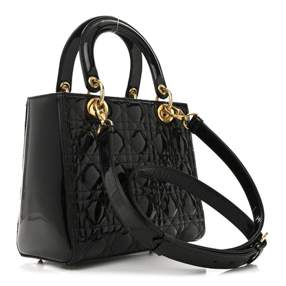 Christian Dior Patent Cannage Medium Lady Dior Black 3 of 15