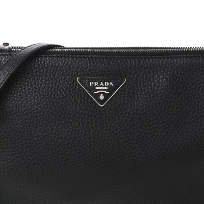 Prada Vitello Daino Crossbody Bag Black 10 of 10