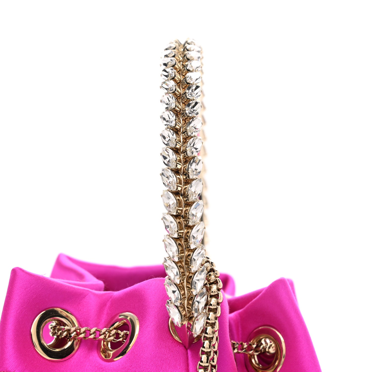 Jimmy Choo Satin Bon Bon Bag Fuchsia 10 of 11