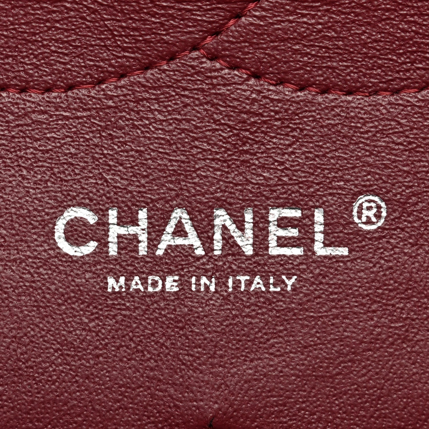 Chanel Striated Patent Quilted Jumbo Double Flap Burgundy 1835898