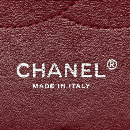 Chanel Striated Patent Quilted Jumbo Double Flap Burgundy 6 of 12