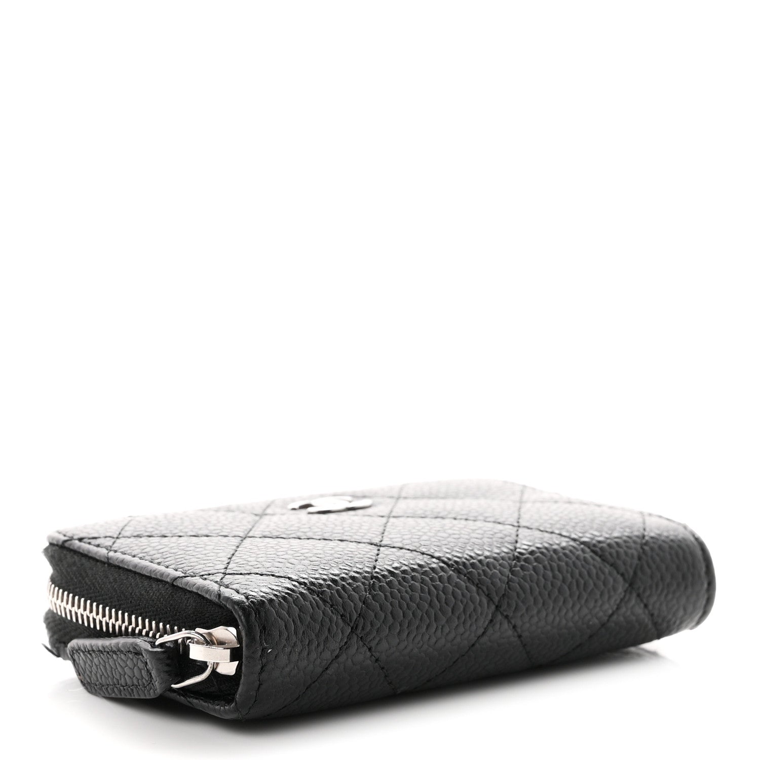Chanel Caviar Quilted Zip Coin Purse Black 4 of 8