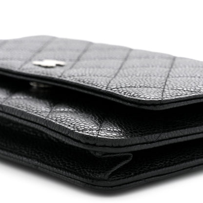 Chanel Caviar Quilted Wallet on Chain WOC Black 10 of 11
