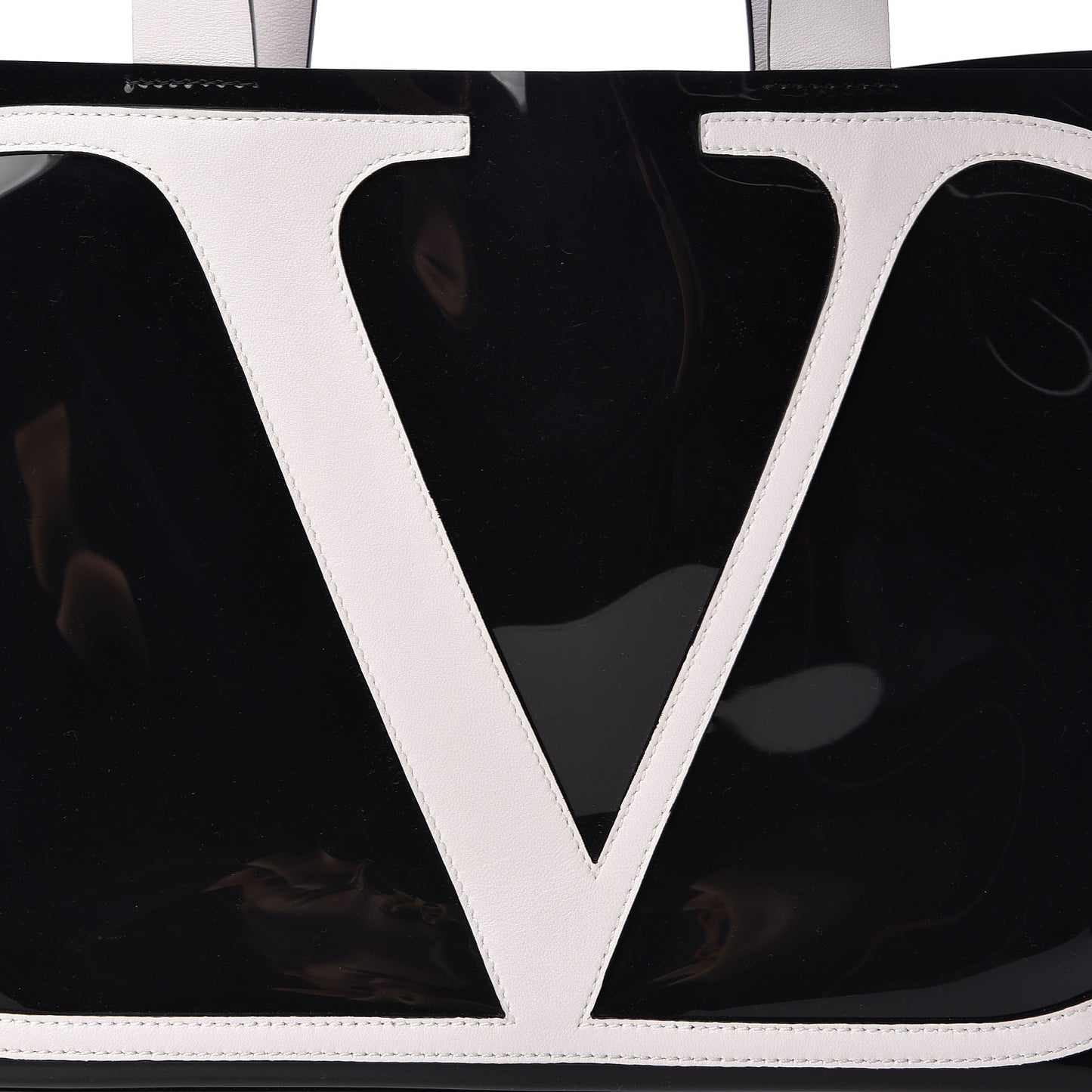 Patent Escape Tote Black White