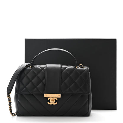 Chanel Calfskin Quilted Chevron In The City Bag Black 11 of 11