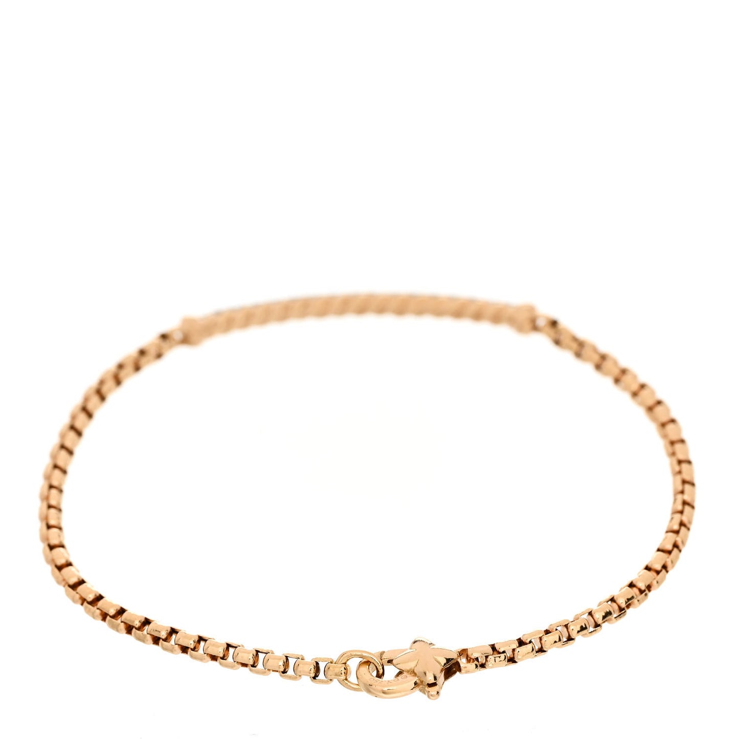 18K Rose Gold Diamond Petite Pave Metro Bar Bracelet