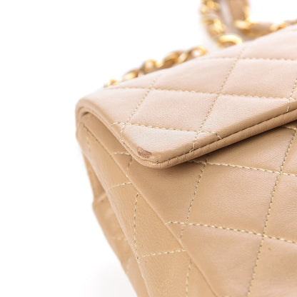 Chanel Lambskin Quilted Mini Square Flap Beige 15 of 15
