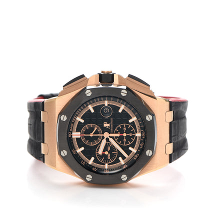 Audemars Piguet 18K Rose Gold 44mm Royal Oak Offshore Chronograph Automatic Watch Black 26401RO.OO.A002CA.02 2 of 7