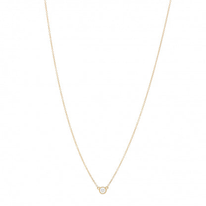 Tiffany 18K Yellow Gold Diamond .17ct Elsa Peretti Diamonds by the Yard Pendant Necklace 1 of 5