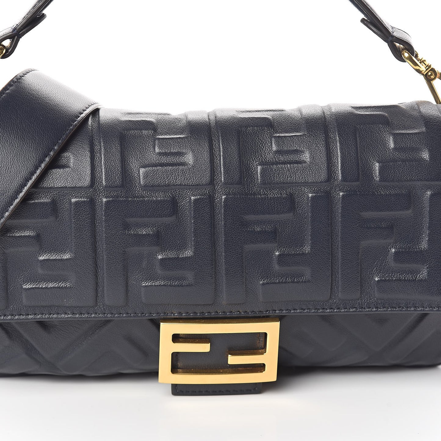 Nappa FF 1974 Embossed Baguette Midnight
