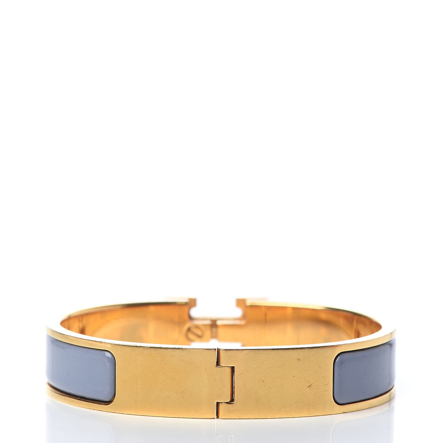 Hermes Enamel Narrow Clic Clac H Bracelet PM Bleu Lin 3 of 5